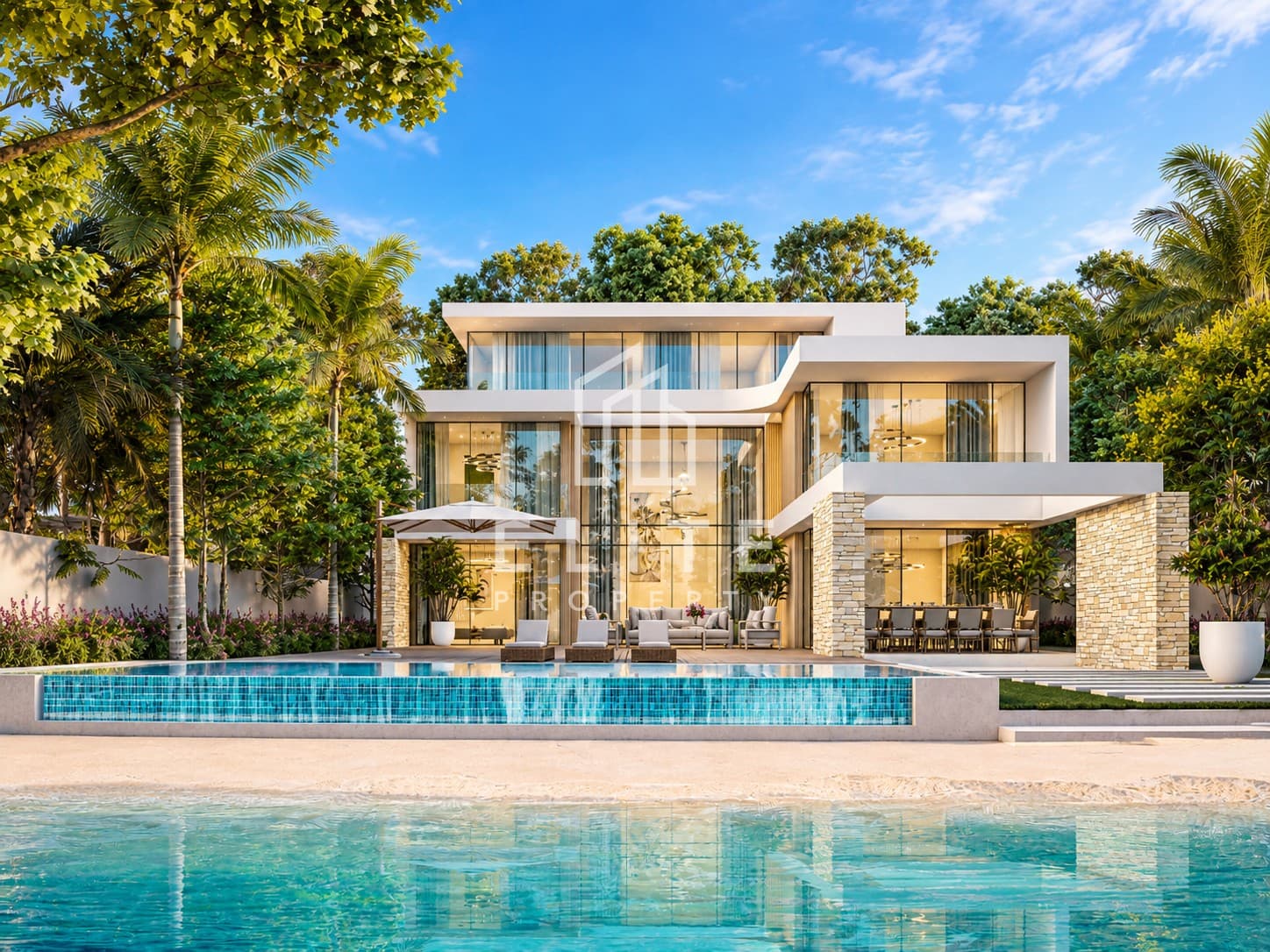 Below OP Phase 1 | Corner Plot | Sunset Sea View